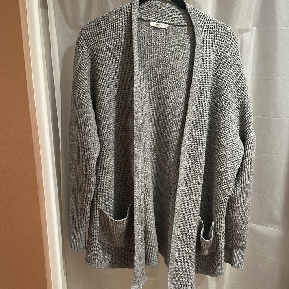 Maurices Gray Open-Front Knit Sweater
